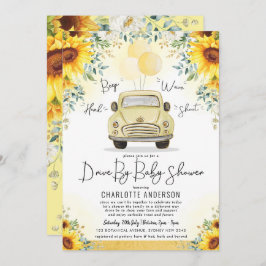 Elegant Solrosolja med babyskor Inbjudningar