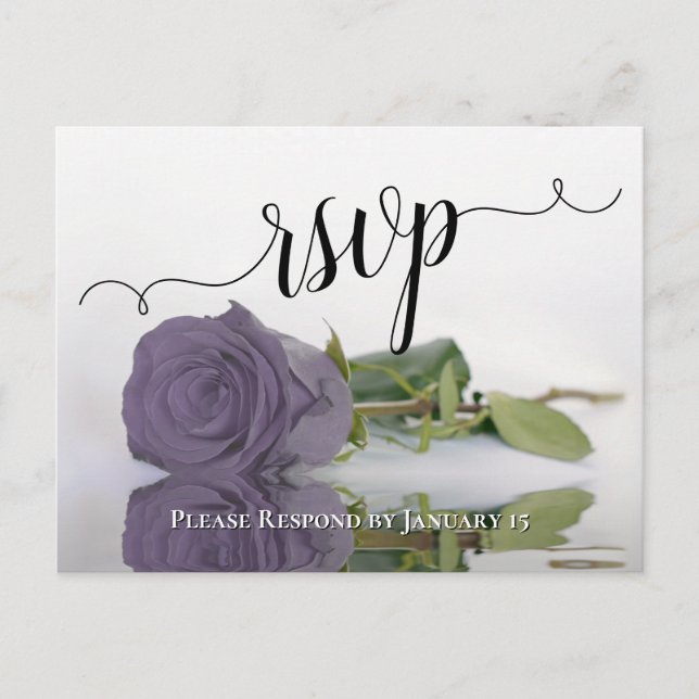 Elegant som avspeglar Dusty Lila Ro Bröllop OSA Vykort (Framsida)