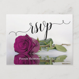 Elegant som avspeglar Magenta Ro Bröllop OSA Vykort