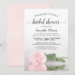 Elegant som avspeglar Möhippan Rosa ros Inbjudningar