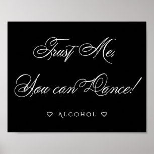 Elegant som du kan dosera Funny vit calligrafi Poster