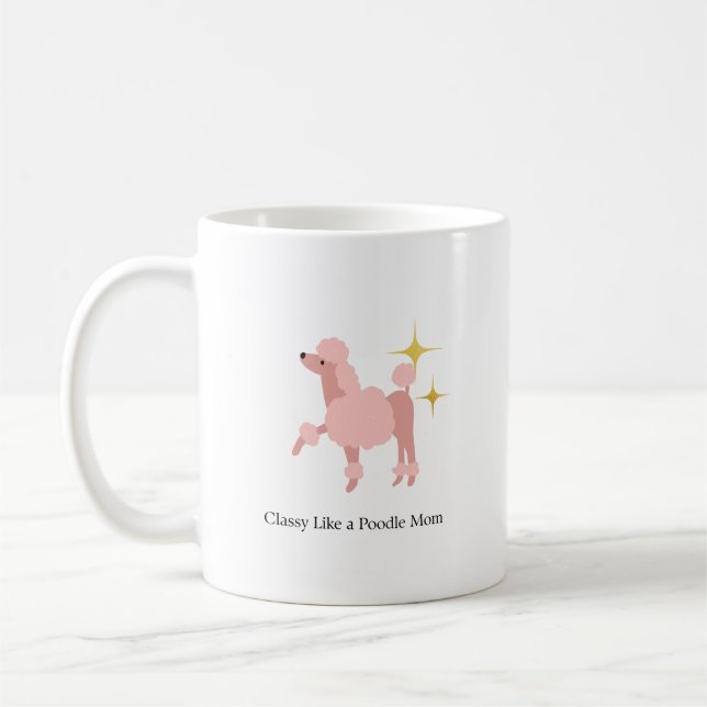 Elegant som en Pudel Mamma Klassisk Mugg, 11 oz Kaffemugg (Vänster)