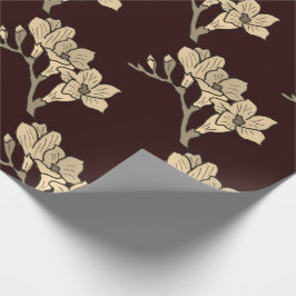 Elegant som gladioli-blommor blommigt brun presentpapper