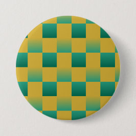 Elegant som kontrolleras mönster i grönt och guld knapp