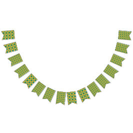 Elegant som kontrolleras mönster i grönt och guld vimplar