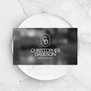 Elegant som låter Monogram-Logotyp fotobakgrund Visitkort