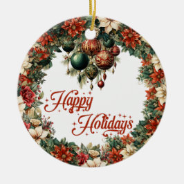 Elegant som slukar jultomten och prydnadsbubblor julgransprydnad keramik