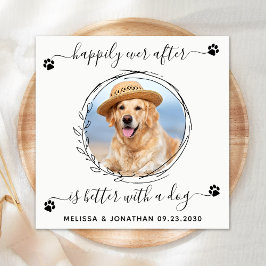 Elegant som tur är efter Pet Photo Hund Bröllop Pappersservett