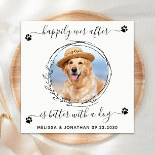 Elegant som tur är efter Pet Photo Hund Bröllop Pappersservett