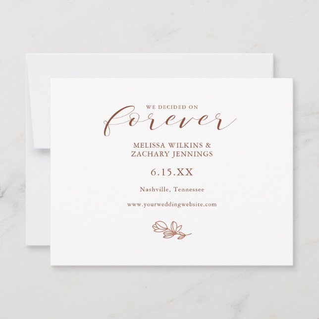 Elegant som vi bestämde oss för att spara datumkor datumet (Framsida)