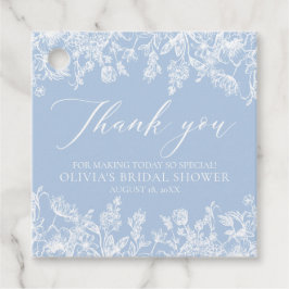 Elegant Something Blue Victorian Bridal Shower Gåvor Etiketter