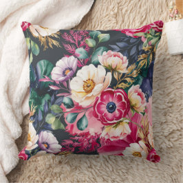 Elegant sömlös blommig mönster kudde