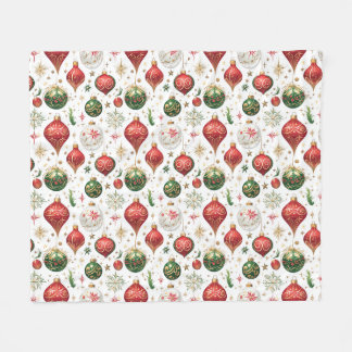 "Elegant Sömlös jul Ornament Mönster Fleecefilt