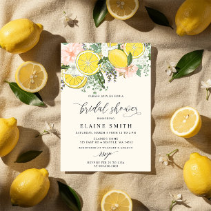Elegant sommar citron lime citrus bröllopsdusch inbjudningar