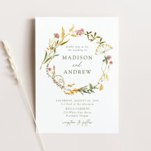 Elegant sommar krans av vilda blommor bröllop