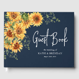 Elegant Sommarblomman Bröllop Gästböcker