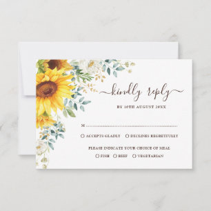 Elegant Sommarblommor Greenery Bröllop OSA Kort