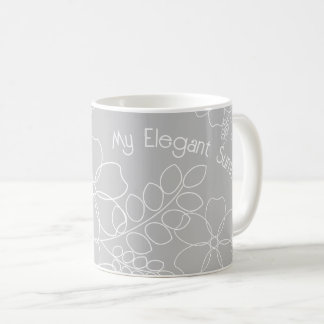 Elegant sommarblommor mönster kaffemugg