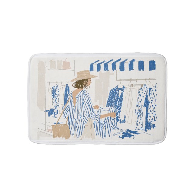 Elegant sommarresort Chic modeillustration Ba Badrumsmatta (Framsidan)