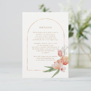 Elegant sommarträdgård Blommig bröllopsinformation Tilläggskort