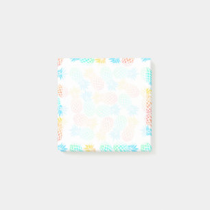 elegant Sommartropisk färglös ananas mönster Post-it Block