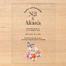 Elegant Söt Blommig & Fjärilsdesign