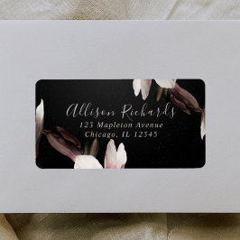 Elegant Söt Blommigt Typografi Returadress Adressetikett