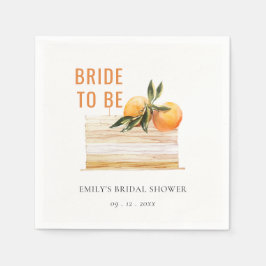 Elegant Söt Boho Orange Frukt Tårta Bröllopsfest Pappersservett