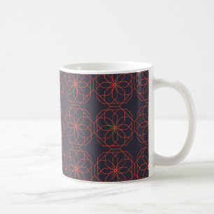 Elegant, söt, enkel geometrisk blomabstraktion kaffemugg