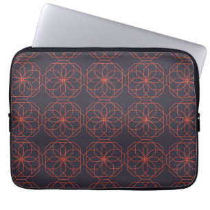 Elegant, söt, enkel geometrisk blomabstraktion laptop fodral