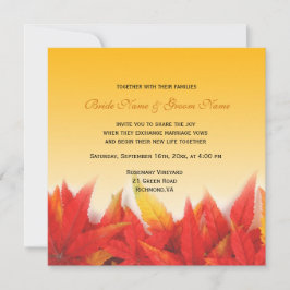 Elegant, söt fall bröllopsinbjudningar inbjudningar