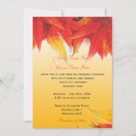 Elegant, söt fall bröllopsinbjudningar inbjudningar