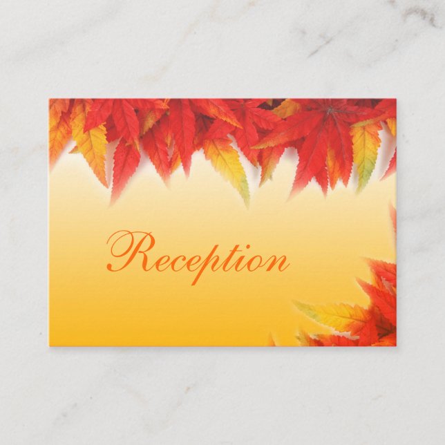 Elegant, söt faller bröllopsmottagningar. tilläggskort (Framsida)