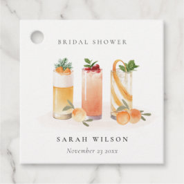 Elegant Söt Frukt Cocktail Orange Bröllopsfest Gåvor Etiketter