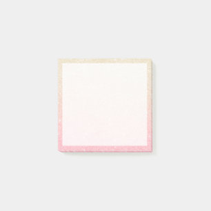 Elegant söt girogradient ro guld glitter post-it block