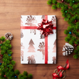 Elegant, söt koppar, ro guld, mönster presentpapper