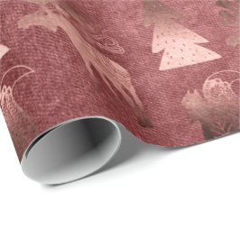 Elegant, söt koppar, ro guld, mönster presentpapper