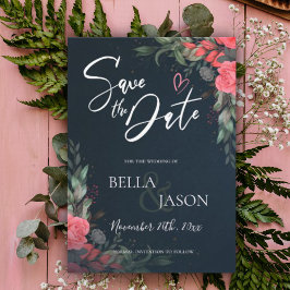 Elegant Söt Peach Orange Blommigt Bröllop