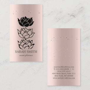 Elegant Söt Rosa Guld Diamanter Lotus Affärskort Visitkort