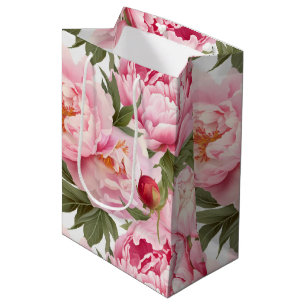 Elegant Söt Rosa Peonies Blommigt Helgdag