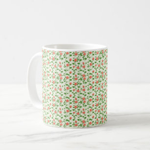 Elegant Söt Sofistikerad Chic Romantisk Blommig Kaffemugg