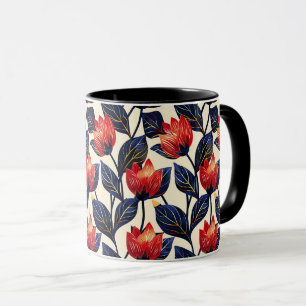 Elegant Söt Sofistikerad Chic Stylfull Blommig Mugg