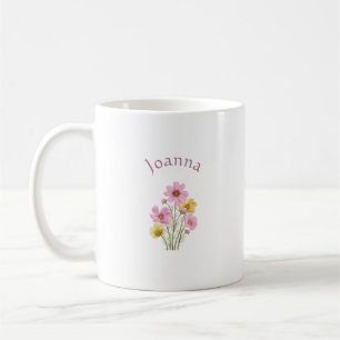 Elegant Söt Sofistikerad Namngiven Romantisk Blomm Kaffemugg