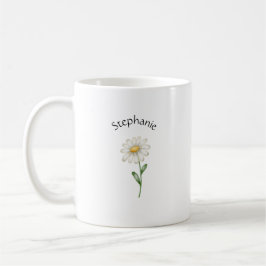 Elegant Söt Sofistikerad Namngiven Romantisk Blomm Kaffemugg