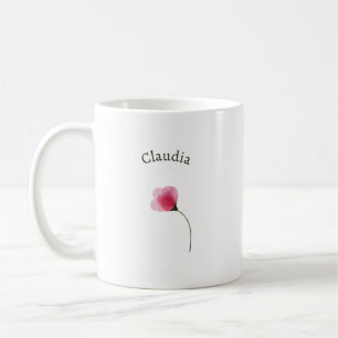 Elegant Söt Sofistikerad Rustik Romantisk Blommig Kaffemugg