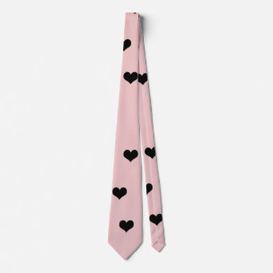Elegant, söt svart och rosa mönster slips