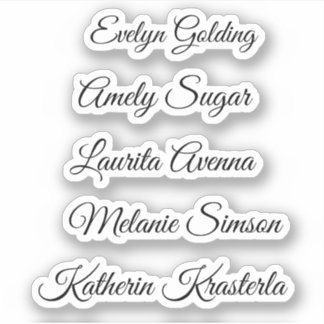 Elegant söt vismisk manusskript namn tillhör till klistermärken