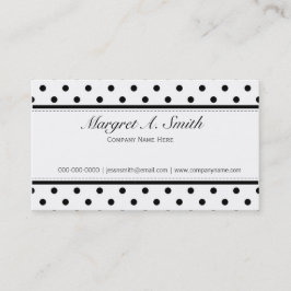 Elegant-, söta, klassiska B&W-polka dots Visitkort
