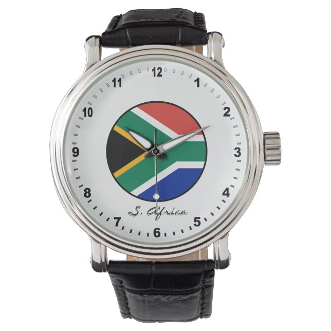 Elegant South Afrika Watch & South African Flagga Armbandsur (Framsida)