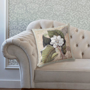 Elegant Southern Belle Magnolia Blommar Kudde